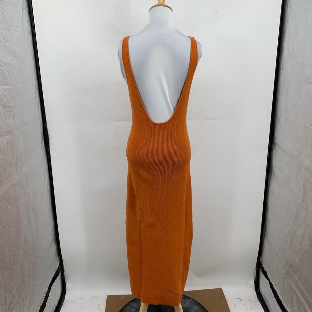 FP Beach Dress Womens M Medium Carrot Daniela Low Back Sweater Free People Midi - Picture 5 of 14